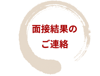 面接結果のご連絡